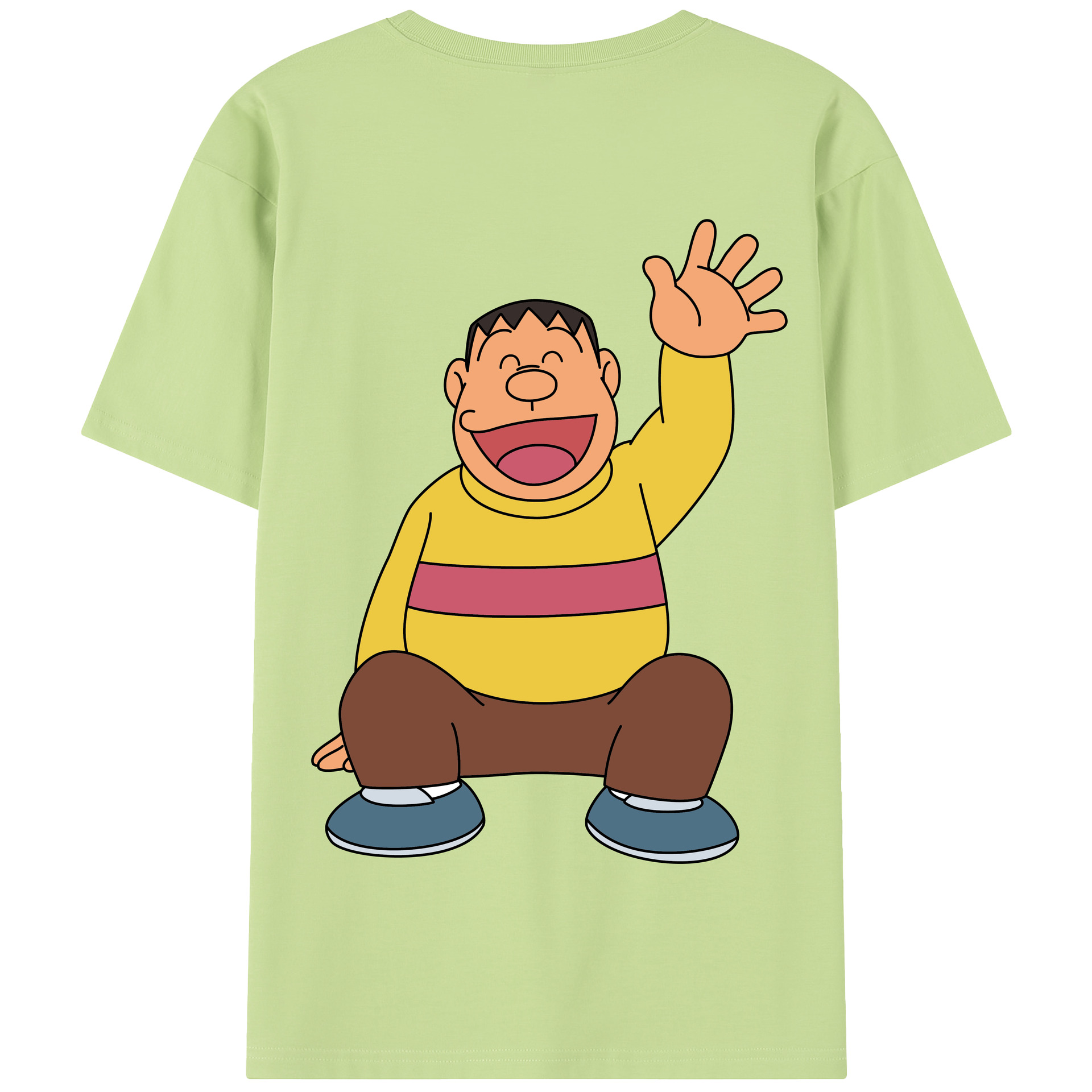 （画像用） ドラえもん 剛田武 Doraemon Gouta Takeshi 綿100％半袖Tシャツ（背面プリント）